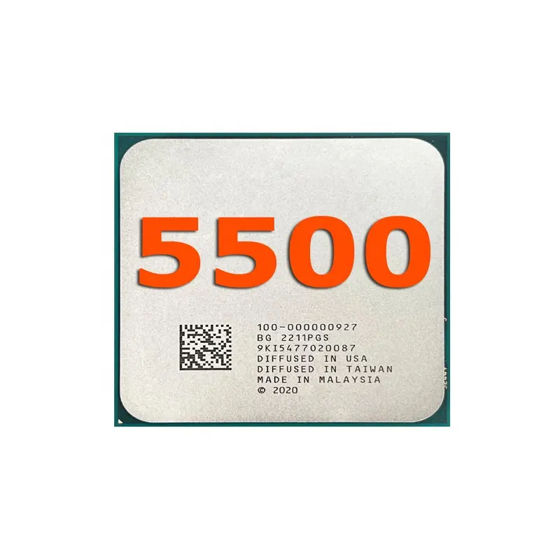 สำหรับ AMD Ryzen 5 5500 R5 5500 3.6 GHz,6-Core โปรเซสเซอร์ CPU 12-Thread 7NM L3 = 16M 100-000000457ซ็อกเก็ต AM4ใหม่แต่ไม่มีคูลเลอร์