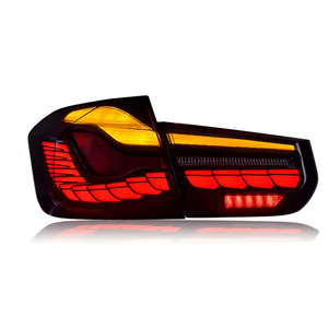 Feux arrière LED style écailles de dragon SJC GTS pour BMW Série 3 F30 F35 2012-2018, Plug and Play, feux de recul et antibrouillard, rouge fumé - Product Image 4