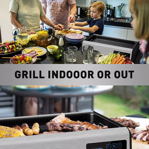 Grill électrique d'intérieur pour <span class=keywords><strong>barbecue</strong></span>, rôtissoire, appareil à <span class=keywords><strong>raclette</strong></span> sans fumée - Product Image 6