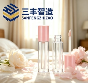 Last Rose PLastic Big Brush Applicator Wand <b>Lip</b> <b>Gloss</b> Packaging Empty Lipgloss Tubes 6ML Pink container - Product Image 1