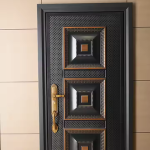 Thiết kế hiện đại sắt thép bên ngoài cửa chống thấm An ninh nhập loại chống trộm tính năng loại sản phẩm cửa ra vào phía trước - Product Image 2