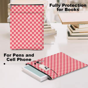 Custom Print Book Protector Sleeve Waterproof Polyester Book <span class=keywords><strong>Cover</strong></span> Portátil <span class=keywords><strong>Kindle</strong></span> Zipper Pouch com bolso frontal - Product Image 3