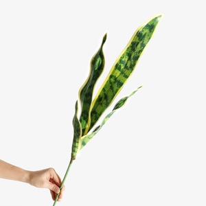 Planta Artificial <span class=keywords><strong>Sansevieria</strong></span> MSH con Hojas con Bordes Amarillos, Decoración de Oficina - Product Image 6