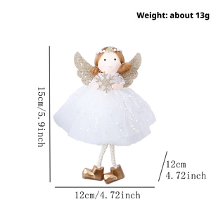 Ornamen Boneka Malaikat Gadis Natal Cantik, Hiasan Peri Berrok untuk Pohon Natal, Pesta Tahun Baru - Product Image 5