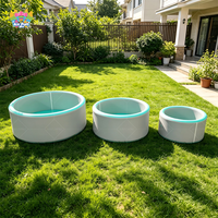 Piscine gonflable ronde en drop stitch 3x3x1.2m, personnalisable avec logo, certifiée CE EN ISO, vente directe usine pour la maison