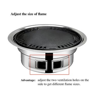 Parrilla Coreana de Carbón Vegetal de 35 cm, Parrilla para Barbacoa Casera, Parrilla de Camping, Ahumador de Mesa - Product Image 4