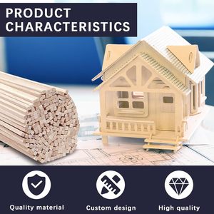 Bastoncini di <span class=keywords><strong>legno</strong></span> di <span class=keywords><strong>Balsa</strong></span> strisce quadrate in <span class=keywords><strong>legno</strong></span> non finito strisce di <span class=keywords><strong>legno</strong></span> per artigianato forniture artigianali tasselli quadrati in <span class=keywords><strong>legno</strong></span> - Product Image 3