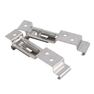 2Pcs European Edelstahl Auto nummer Nummern schild Rahmen halter Halterung Rack für Wohnmobil Anhänger LKW Clips Abdeckung Feder - Product Image 2
