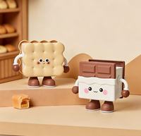 Organisateur de bureau mignon en forme de toast, tendance, avec plusieurs compartiments pour stylos et cosmétiques