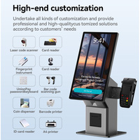 Kiosque en libre-service modulaire avec écran tactile 15,6 21,5 23,8 pouces, système de paiement tout-en-un POS, lecteur de code QR et de cartes