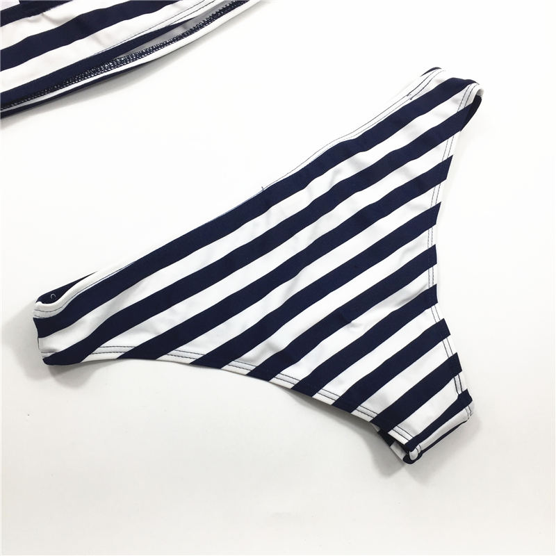 Wholesale swimsuit Strip printed swimsuit custom swimwear sexy bikini