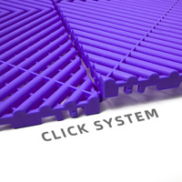 Carrelages de sol de garage rigides modulaires violets à emboîtement Tapis de sol de garage en plastique industriel pour atelier de détail de voiture