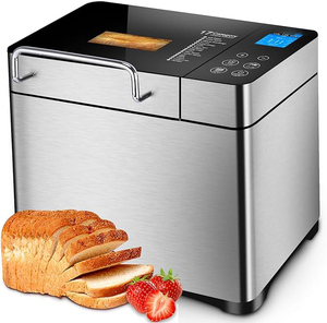 Máquina para Hacer Pan de Acero Inoxidable de 2 LB con Pantalla LED y 25 Programas Inteligentes de Cocción - Product Image 1