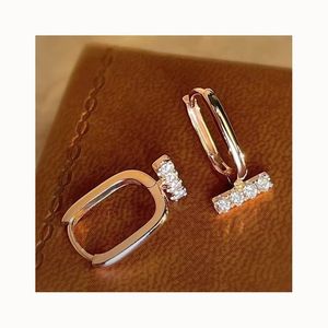 Boucles d'oreilles créoles en or 18 carats avec diamant naturel Xinfly 0,24 ct - Product Image 1