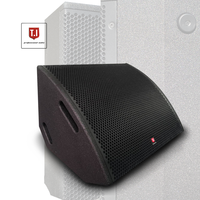 Système de moniteur de scène professionnel T15M, système de sonorisation, haut-parleur de monitoring, audio haut de gamme, passif, deux voies, 15 pouces, bois noir, 60 Sono Dj