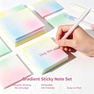 Bloc-notes adhésifs SHENG KANG PACKAGING, dégradé de couleurs, translucides, autocollants, faciles à écrire sur, faciles à décoller - Product Image 2