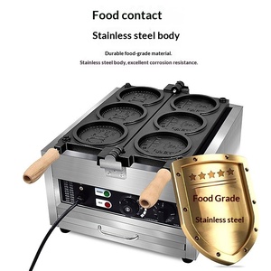 Machine à pain et à gaufres coréenne à trois/quatre compartiments avec chauffage <span class=keywords><strong>double</strong></span> face et revêtement antiadhésif, électrique/gaz - Product Image 1