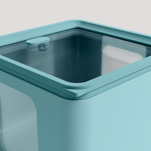 Italian <b>Hot</b> Selling Durable Party Aqua Green Polypropylene Square <b>Food</b> Keeper Storage <b>Container</b> - Product Image 3