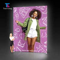 TianLang aluminium tissu rétro-éclairé boîte à lumière tissu doux PVC film tissu conseil sans cadre led boîte à lumière personnalisé Ad LED SEG cadre