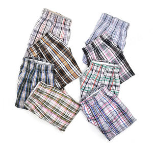 Calzoncillos bóxer para hombre con logotipo personalizado, calzoncillos 100% de algodón, calzoncillos transpirables sueltos de ángulo plano de tiro medio para hombre, calzoncillos bóxer para hombre, ropa interior - Product Image 1