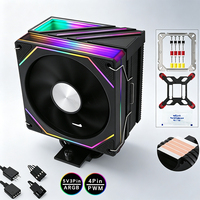 Ventilateur de refroidissement CPU silencieux QiuzAim ARGB de bureau E5 à quatre caloducs, 5V3 broches, type de refroidissement LGA2011/1700, 120 mm, Prism X79/x99/B85/AM4/1200