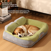 Lit orthopédique rectangulaire personnalisé pour animaux de compagnie, tapis surélevé chaud 4 saisons pour chiens et chats, coussin de confort antidérapant, portable pour le sommeil
