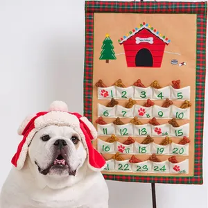 Индивидуальный обратный отсчет, холст, простой пустой сублимационный Рождественский календарь для домашних животных