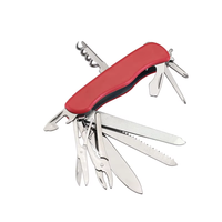 Couteau de poche pliable en acier inoxydable de qualité industrielle 11 en 1, lame de survie et de sauvetage en plein air, manche en plastique, garantie 1 an, OEM
