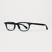 Finewell - Monturas Ópticas Rectangulares Pequeñas de Acetato de Primera Calidad, Gafas con Logotipo Personalizado, Gafas con Bloqueo de Luz Azul para Mujer y Hombre