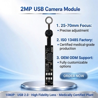 Module de caméra endoscopique médicale OEM ODM 2MP MJPEG USB avec profondeur de mise au point de 25-70 mm pour appareils de cystoscopie