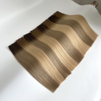 Extensions de cheveux vierges européens Super Double Drawn Genius Weft, blondes, de haute qualité, en cheveux humains