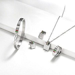 BAOYAN-Conjuntos <span class=keywords><strong>de</strong></span> joyería <span class=keywords><strong>de</strong></span> marca famosa para mujer, conjunto <span class=keywords><strong>de</strong></span> joyería <span class=keywords><strong>de</strong></span> acero inoxidable 316 chapado en oro y plata, joyería <span class=keywords><strong>de</strong></span> tendencia <span class=keywords><strong>de</strong></span> acero inoxidable - Product Image 2