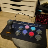 Manette de jeu d'arcade 2022 pour Street Fighter // pour Lite - Filaire, noire, en ABS, compatible Android