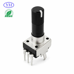 20 Years factory direct 1k 10k 50k 100k 3 Pins vertical mount pcb Linear rotary Potentiometer with white point - Product Image 1