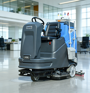 Autolaveuse autoportée à double brosse, équipement de nettoyage industriel automatique pour entrepôts et usines - Product Image 1