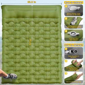 Colchoneta Doble para Dormir de 6 Pulgadas, <span class=keywords><strong>Ultra</strong></span> Gruesa, Inflable Automática, con Bomba de Pie Integrada, Ultraligera, Compacta, de Alta Calidad - Product Image 3