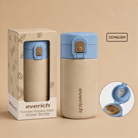 Gourde isotherme portable en acier inoxydable 2026 avec couvercle à verrouillage de sécurité, mini-tasse sous vide anti-fuite de 300 ml, traitements de surface personnalisés