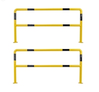 Barreras de Tráfico de Alta Calidad de Acero Anticolisión, Amarillo+Negro, Personalizables, Duraderas, para Estacionamientos, Barreras de Seguridad para Esquinas