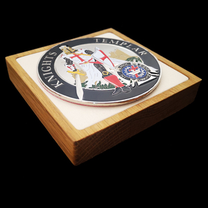 Lencana Emblem Mobil Masonik KNIGHTS TEMPLAR Stiker Samping Mobil Freemason Aksesoris Simbol Bahan Paduan Seng - Product Image 4