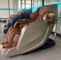 4D Zero Gravity Shiatsu Chaise Électrique Fullbody Massage Lounge Airbag Heat Compress Luxury PU Leather Living Room Bedroom Hotel