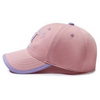 Casquette de baseball brodée 3D avec logo personnalisé, en coton premium, 6 panneaux structurés, prix d'usine en gros, casquette rose bicolore