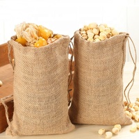Sac en toile de jute personnalisé avec logo, 50 kg, 100 kg, petit sac en toile de jute pour cosmétiques, riz, thé, emballage cadeau, sac en toile de jute pour café, sac à cordon