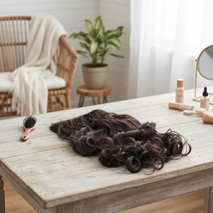 Artificial Hair Half <b>Wig</b> Brown Color Model Daiso1935 - Product Image 2