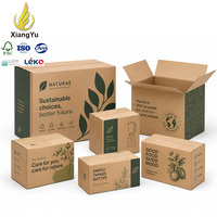 Boîte en carton ondulé écologique durable, résistante, imperméable, avec revêtement UV, personnalisable avec la marque Xiangyu, recyclable