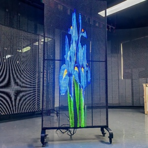 Écran LED transparent grand format à grille RGB haute luminosité et pleine couleur pour l'animation en magasin de détail, centre commercial, intérieur - Product Image 2