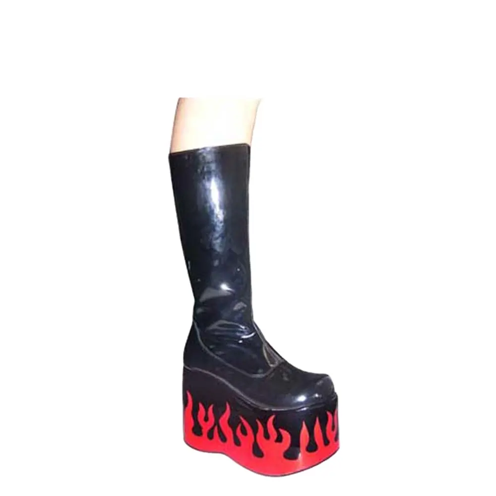 Bottes à plateforme pour femme, chaussures de performance à talons compensés, hauteur 4 pouces, parfait pour scène, vente en gros,