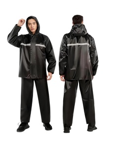 Split Oxford Cloth <strong>Waterproof</strong> Hooded Raincoat Rain Pants <strong>Set</strong> for Men/Women-Cycling Hiking Electric Car Outdoor Fishing Work Use - Product Image 1