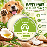Baume hydratant et protecteur pour les pattes et le nez des animaux avec huile de coco et beurre de karité pour chiens et chats, pour pattes sèches, usage extérieur