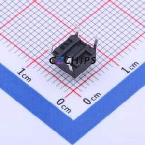 TS665CJ 250gf BXG Tactile Switch Through hole-4P,6x6mm Switch Single Pole Single Throw Round Button 2.5N Through Hole - Product Image 2