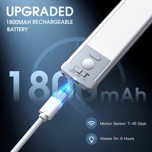 Lampe <span class=keywords><strong>LED</strong></span> rechargeable au design moderne avec détecteur de mouvement sans fil, intensité réglable, magnétique, pour <span class=keywords><strong>cuisine</strong></span>, placard, escalier, intérieur - Product Image 5